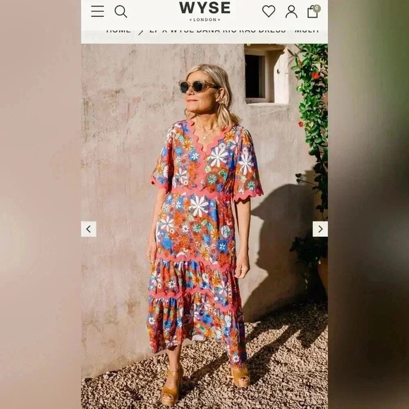 Wyse London EF X Wyse Dana Ric Rac Mod Dress - Multi Size 4 $445 70s LIKE NEW - Picture 3 of 6